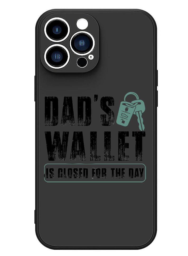 Theodor Protective Slim Fit Case Liquid Silicone Cover with Full Body Protection Anti-Scratch Shockproof Case For iPhone 13 Pro Black  - Dads wallet white copy - Image 1