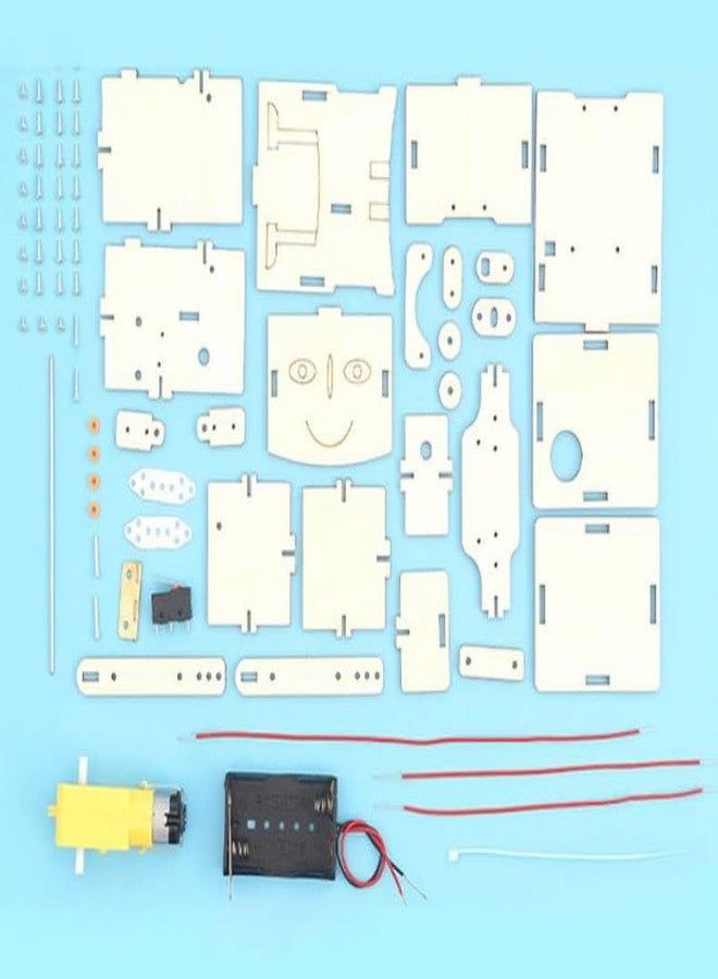 كيت 4 كيوريس مجموعة Kit4Curious® لصنع روبوت يأكل العملات المعدنية للأطفال | مشروع علمي خشبي STEM | لعبة روبوت آلية لابتلاع العملات المعدنية - Image 5