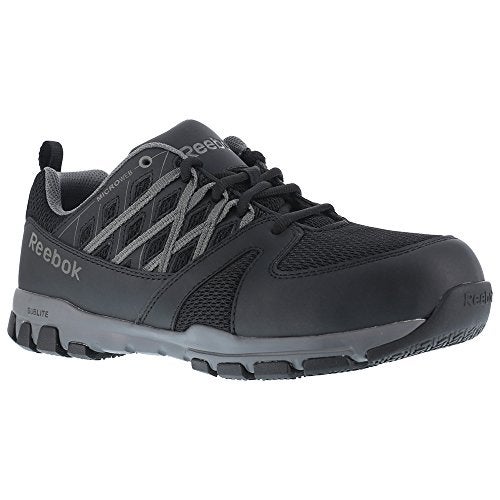 Reebok Work Men's Sublite Soft Toe Comfort Ath Black with Grey Trim - 6 Medium - Image 4