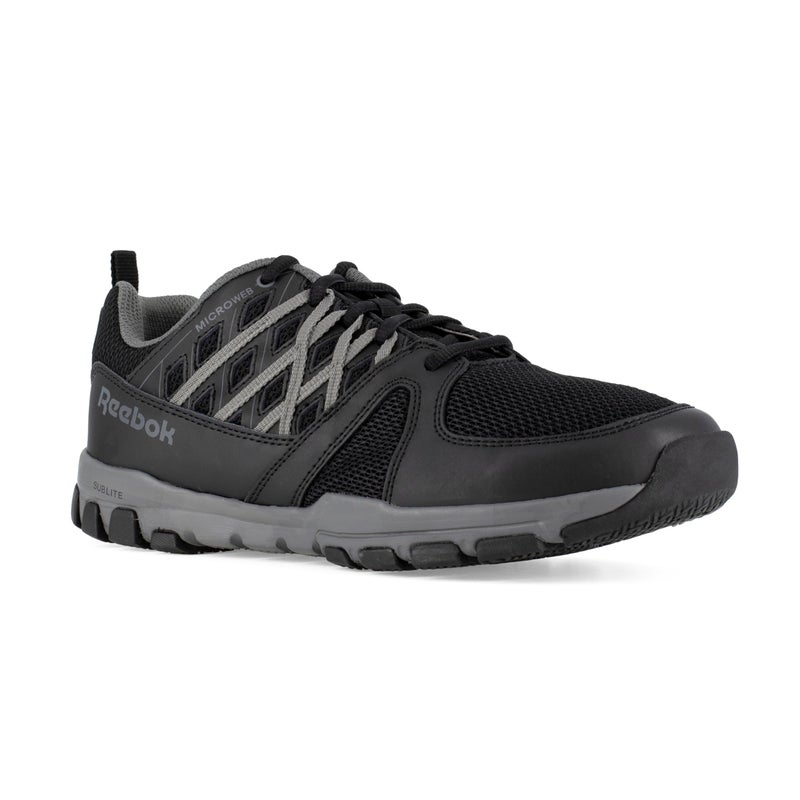 Reebok Work Men's Sublite Soft Toe Comfort Ath Black with Grey Trim - 6 Medium - Image 2