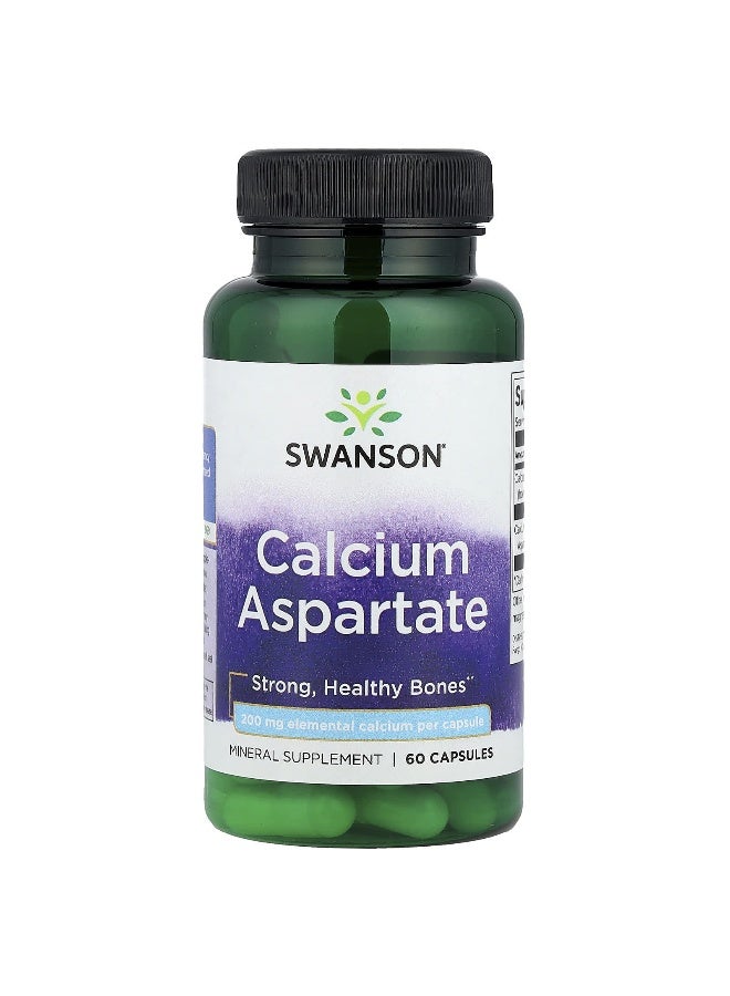 Swanson, Calcium Aspartate, 60 Capsules - Image 1