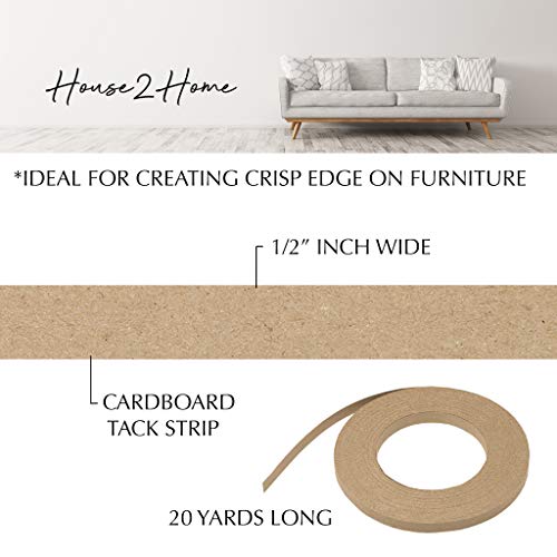 House2Home Upholstery Tack Strip, 1/2 Inch x 20 Yard Roll, Great for Making Professional Edges on Furniture, Couch, Chair, and Sofa, Includes Instructions - Image 4