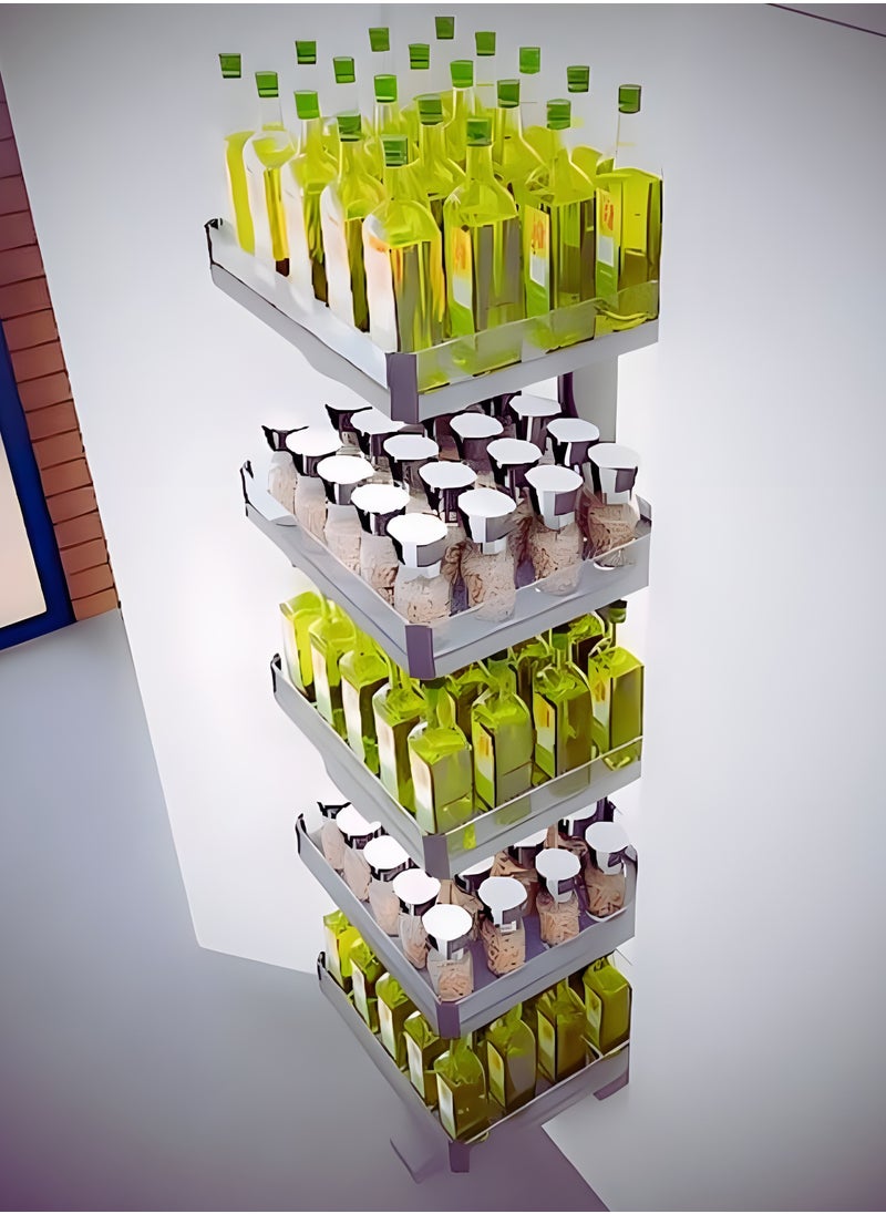 eurocliq - Cabinet and Pantry Organizers 5 layers glass basket - Image 1