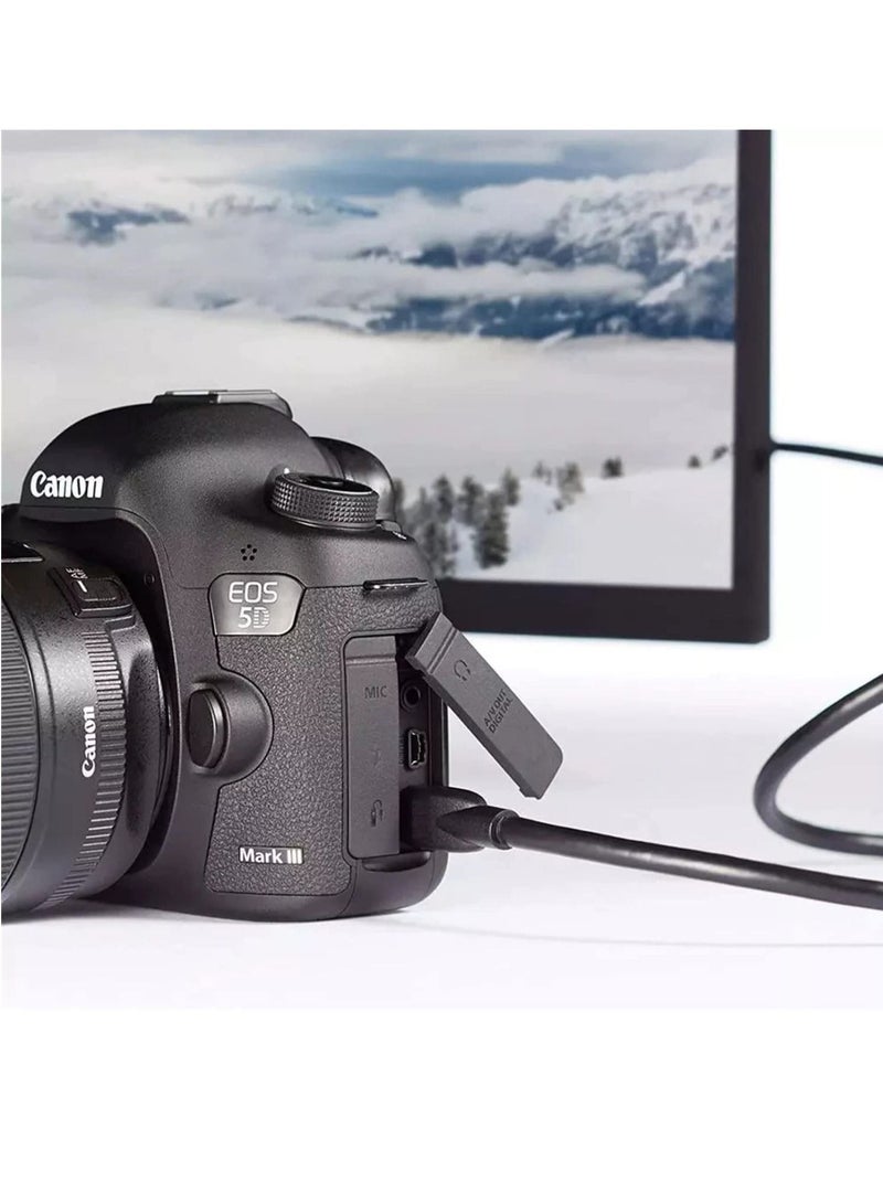 Mini HDMI to HDMI Male to Male Support Cable for DSLR Camera Camcorder Graphics Video Card - 1.5m  - Image 4