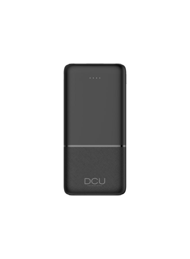 DCU TECNOLOGIC DCU 10000mAh Power Bank, Portable Charger with Triple Output, LED Battery Indicator, USB-C Cable Included, Black - Image 2