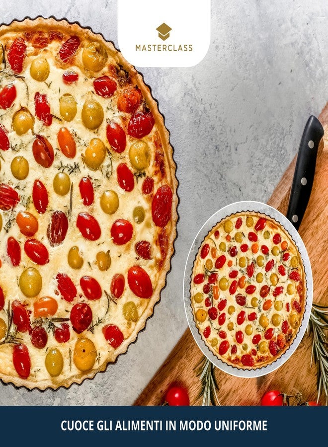 Master Class MasterClass 23 cm Loose Bottomed Tart Tin with PFOA Free Non Stick, Robust 1 mm Thick Carbon Steel, 9 Inch Fluted Round Quiche Pan - Image 4