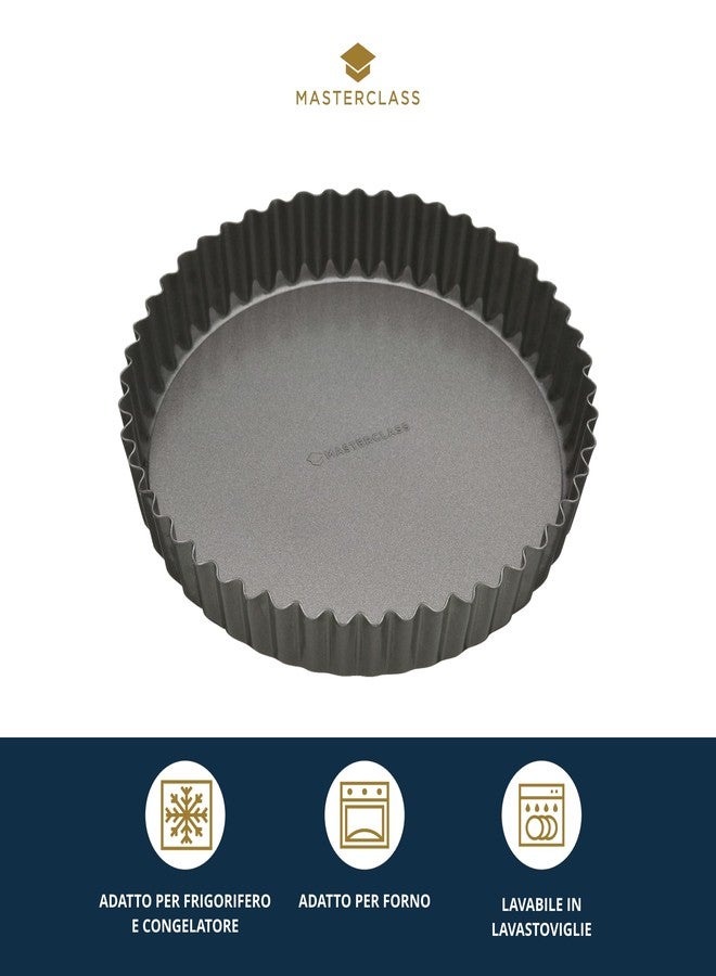 Master Class MasterClass 23 cm Loose Bottomed Tart Tin with PFOA Free Non Stick, Robust 1 mm Thick Carbon Steel, 9 Inch Fluted Round Quiche Pan - Image 2