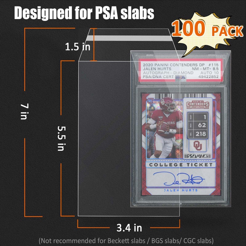 tutata Sleeves for PSA Graded Slabs Ultra Protection for The Graded Card for Pro Collector (100Pack) - Image 2
