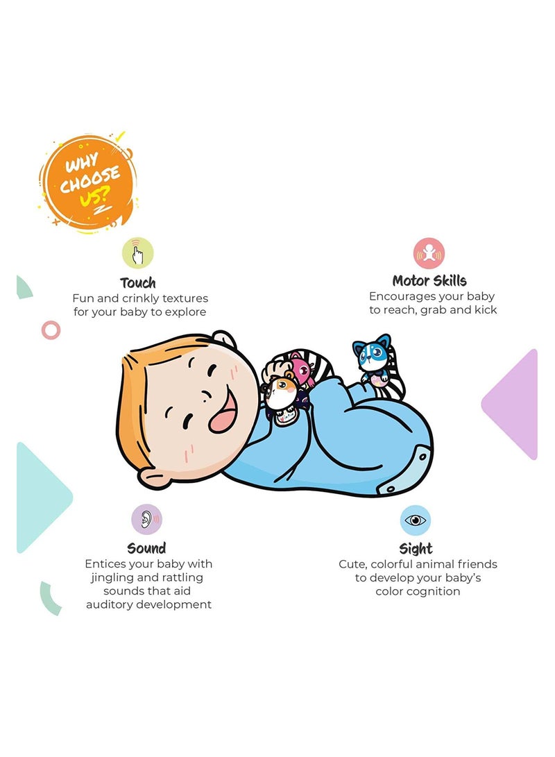 SYOSI Rattle Socks for Girls & Boys Baby Toys 6-12 Months Baby Wrist Rattles and Foot Rattles Baby Toys for Newborns As Gift Easy to Wear Baby Rattle Toys - Image 2