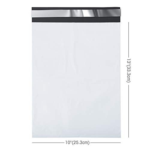 Fuxury Poly Mailers 10x13 Inch 100 Pack,Shipping Bags for Clothing,Strong Adhesive Mailing Envelopes,Heavy Duty Self Seal Plastic Postal Return Package Bags for Books Accessories Business,White - Image 2