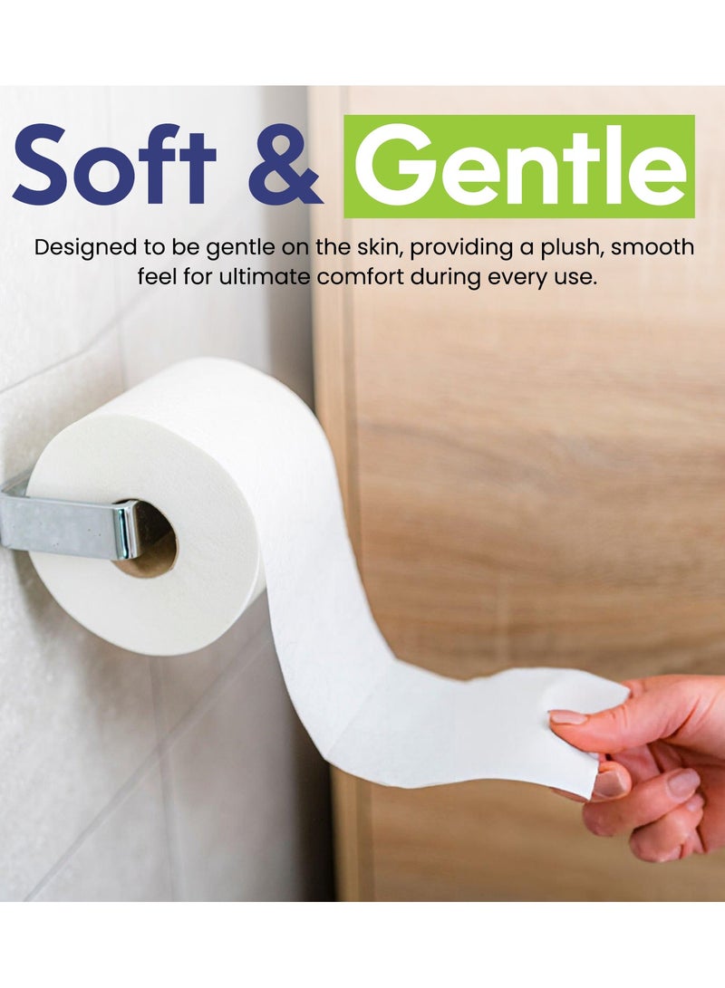 إس إن إتش باكينج عبوة مناديل ورقية ناعمة وصحية للتواليت، 10 لفات، 200 ورقة × طبقتين، منقوشة - Image 2