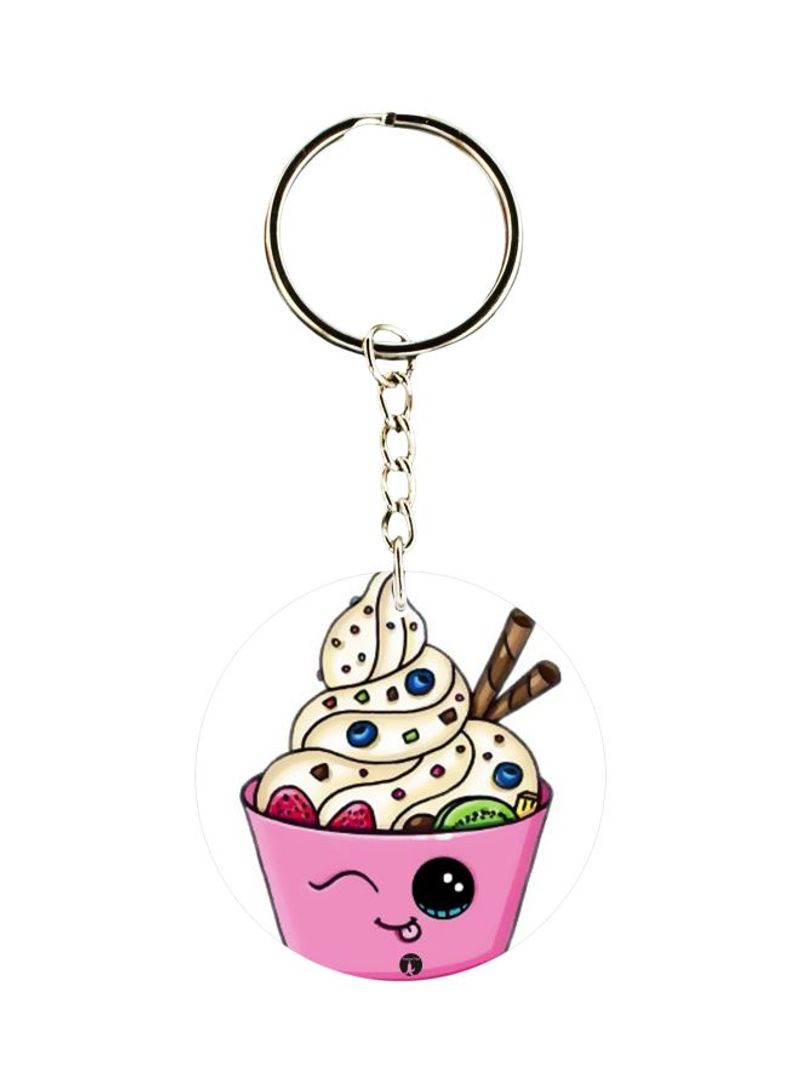 Ice Cream Printed Keychain