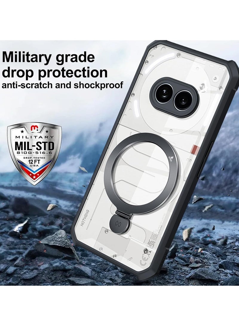 عام حافظة لهاتف Nothing Phone 2A مع حامل متوافق مع تقنية Magsafe، حافظة مغناطيسية نحيفة لهاتف Nothing Phone 2A مع حامل قابل للتعديل بشكل غير مرئي، تناسب رقيقة توفر حماية ضد الصدمات لهاتف Nothing Phone 2A. - Image 3