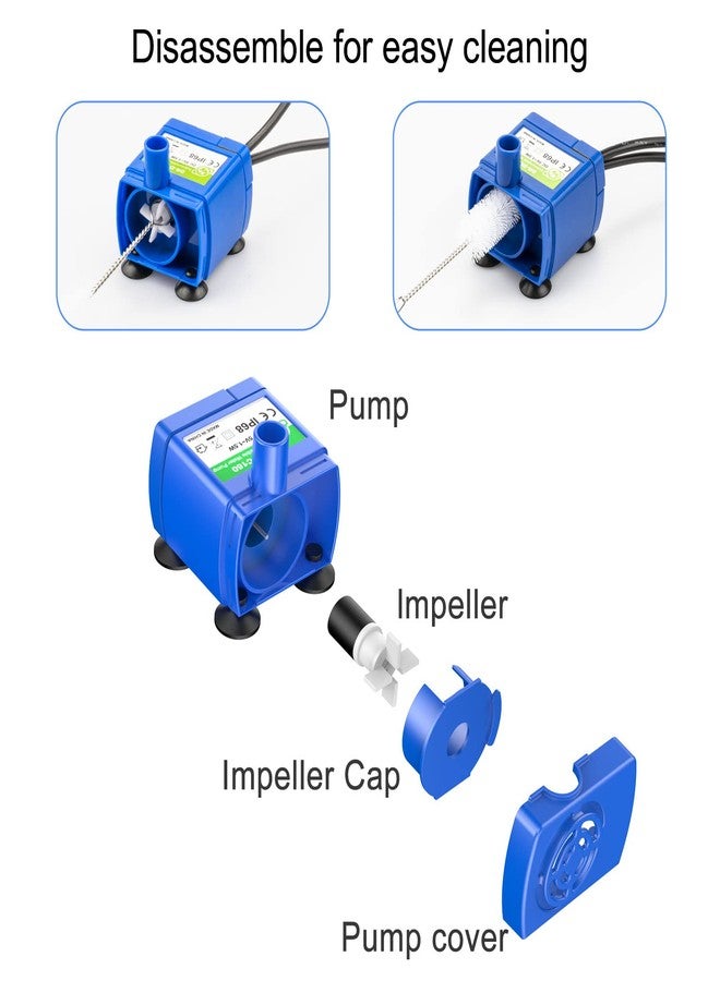 Wonder Creature Upgraded Cat Water Fountain Pump for Round and Cubic Fountains - Replacement Pump (Adapter Not Included) - Image 4