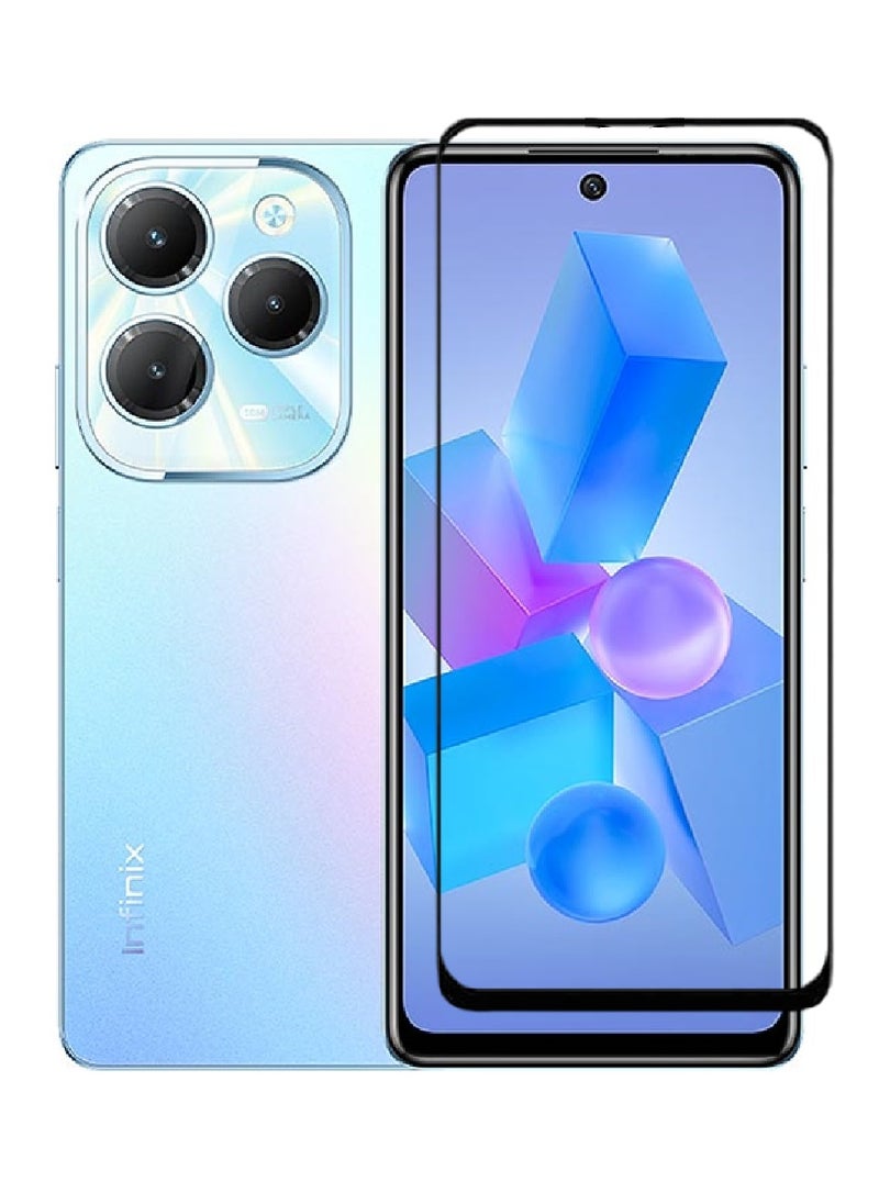 AINA واقي شاشة من الزجاج المقوى 5D مصمم لهاتف Infinix Hot 40 مع تغطية كاملة للشاشة من الحافة إلى الحافة وخالي من الفقاعات - Image 1