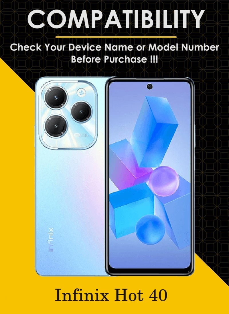 AINA واقي شاشة من الزجاج المقوى 5D مصمم لهاتف Infinix Hot 40 مع تغطية كاملة للشاشة من الحافة إلى الحافة وخالي من الفقاعات - Image 3