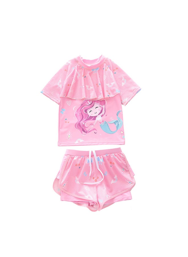 New Children's Swimsuit, Girl's Split Swimsuit, Cute Sports Net, Girl's Sports Yoga, Children's Swimsuit