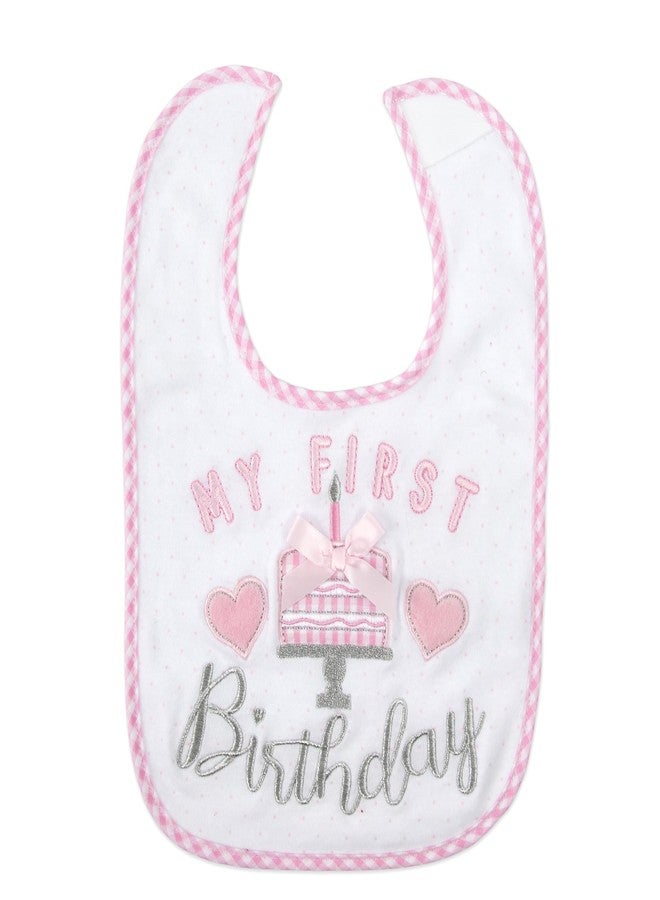 Baby Essentials Baby Girl 1st Birthday Bib and Bow Set, Glitter “My First Birthday” Design with Princess Sparkle, Perfect for Photos & Gifts - Image 5
