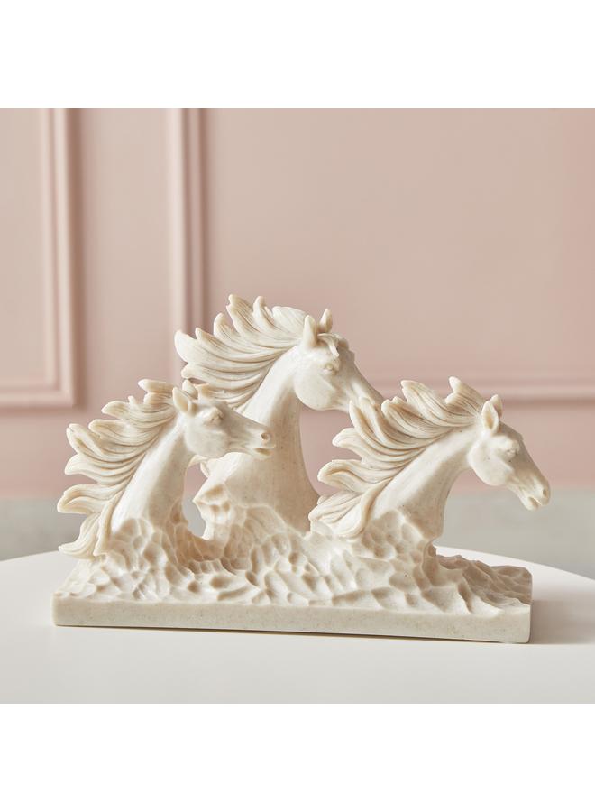 LUXE Polyresin Light Terracotta Horse Accent 25.5X9X15.5 Cm - Image 1