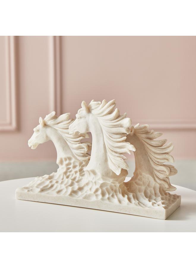 LUXE Polyresin Light Terracotta Horse Accent 25.5X9X15.5 Cm - Image 2