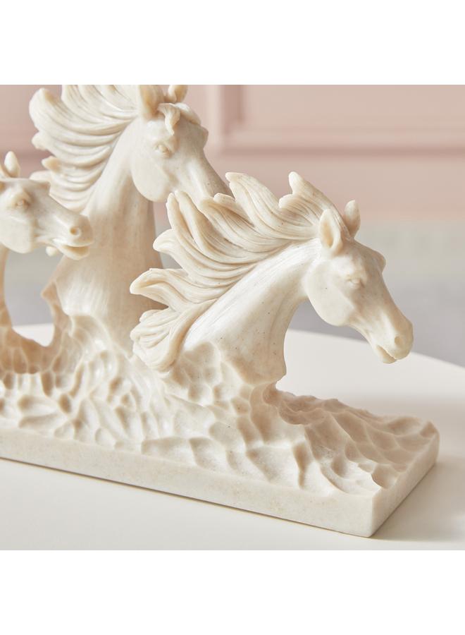 LUXE Polyresin Light Terracotta Horse Accent 25.5X9X15.5 Cm - Image 3