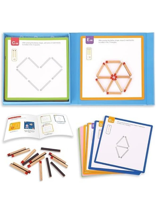 Magnetic Matchsticks Game 25 cards double-faced - Image 2