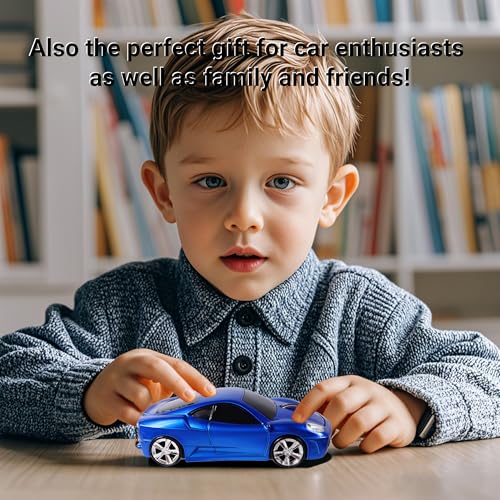 elec Space Wireless Mouse, 2.4GHz Cool Sport Car Shape Wireless Mouse Optical Cordless Mice with USB Receiver for PC Laptop Computer Notebook 1600 DPI-Blue - Image 3