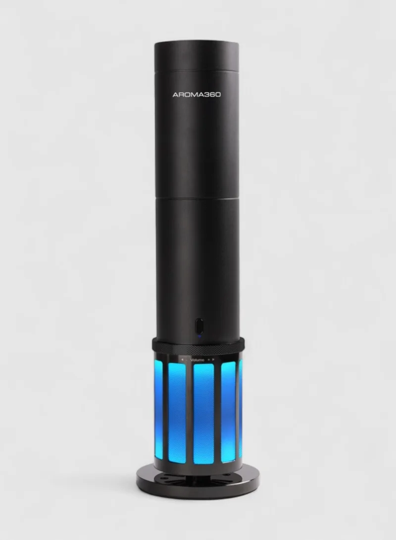 SPKR™ Scent Diffuser - 600 sq ft Coverage - Cold-Air Diffusion Technology Scent Diffuser with Immersive sound - Compatible with Pro-Pod Oils - Black