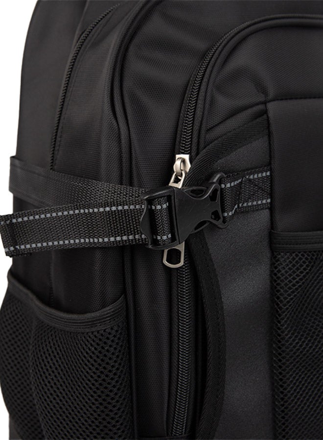 بريما حقيبة ظهر 20 انش قابلة للطي بعجلات 4 للأعمال والطلاب والسفر | حقيبة مدرسية للطلاب بعجلات، لون أسود، مناسبة لحمل اللابتوب والمستندات ومقيدة للسفر اليدوي - Image 4