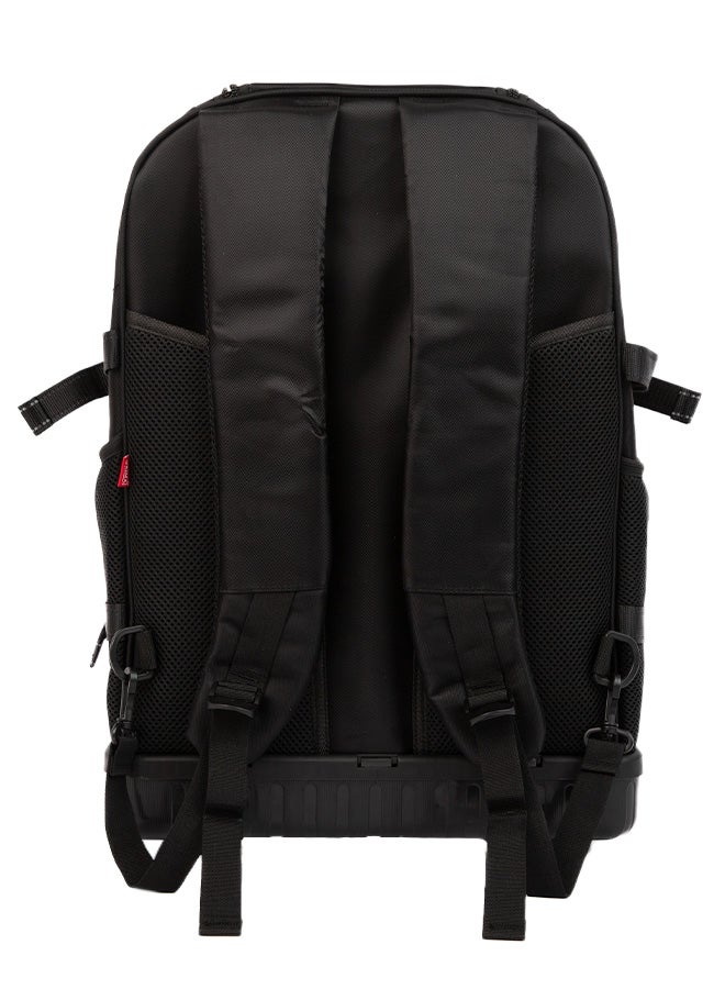 بريما حقيبة ظهر 20 انش قابلة للطي بعجلات 4 للأعمال والطلاب والسفر | حقيبة مدرسية للطلاب بعجلات، لون أسود، مناسبة لحمل اللابتوب والمستندات ومقيدة للسفر اليدوي - Image 3