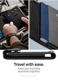 Spigen Passport Cover Holder Card Wallet Travel Documents Organizer Protector Accessories with RFID Blocking Technology SIM Card Pin Included - Black  - Image 2
