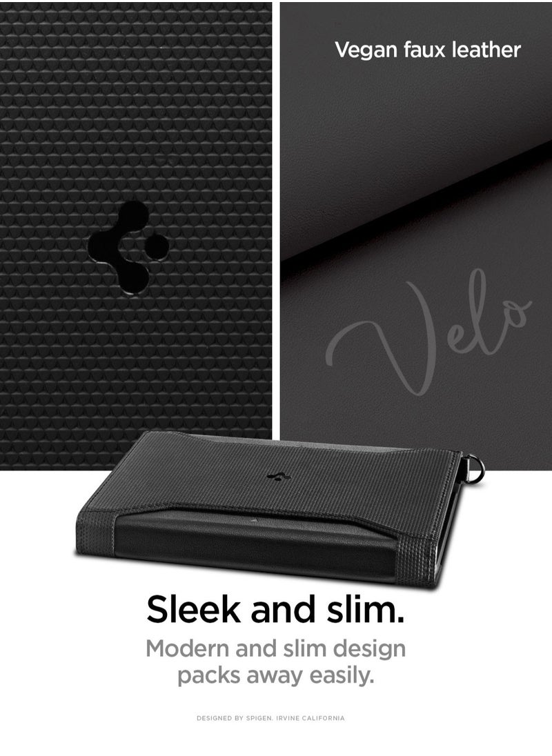 Spigen - Passport Cover Holder Card Wallet Travel Documents Organizer Protector Accessories with RFID Blocking Technology SIM Card Pin Included - Black - Image 1