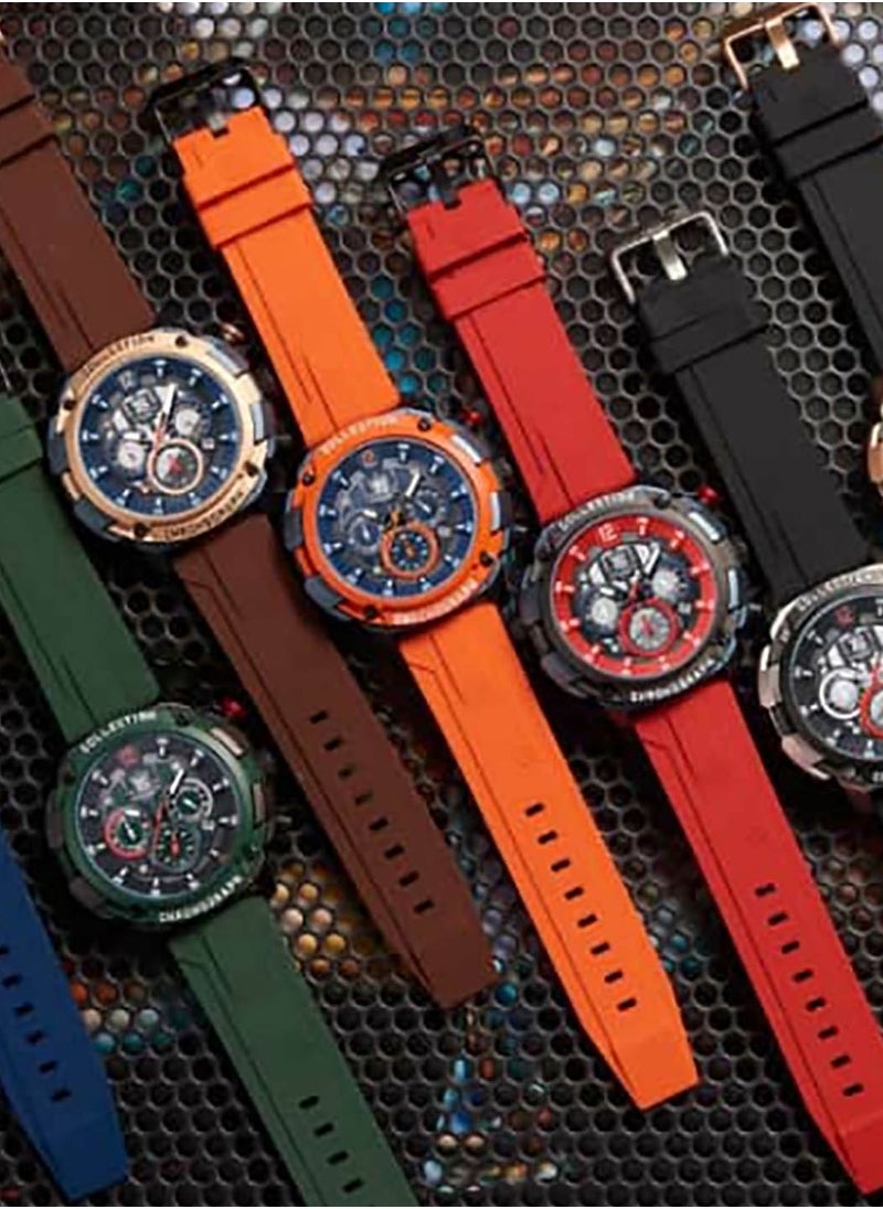T5 - T5 Men's Chronograph Silicone strap Watch - Image 1