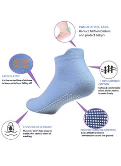 Generic 6 Pairs Baby Socks With Grippers, Non Slip Grip Baby Socks  - Image 4