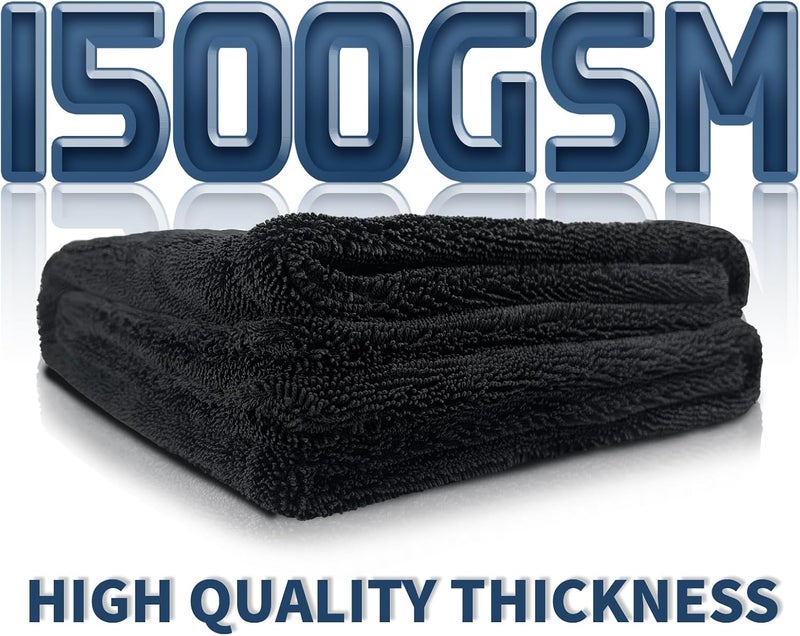Ghguole Car Drying Cloth, 90 x 70 cm, 1500 GSM Microfibre Drying Towel, Extra Large, Ultra Absorbent, Premium Microfibre Towel, Lint-Free, Scratch-Free for Car Care/Motorcycle, Bicycle Room to room portable - Image 5