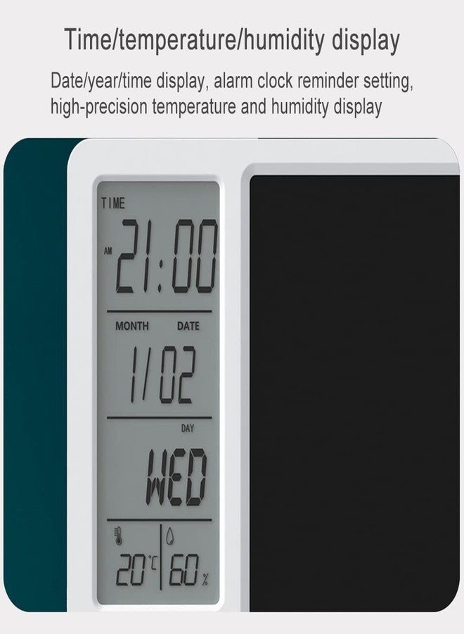 JSJGETYI Electronic Desktop Calendar Rechargeable Writing Notepad with Digital Clock Date Time Week Indoor Temperature Display 9.5inch Drawing Pad for Office Home Business(White) - Image 3