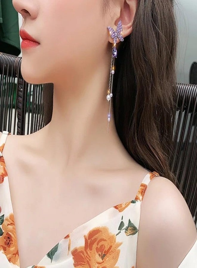 YouBella Fashion Jewellery Celebrity Inspired Stylish Butterfly Dangler Earings Earrings for Women and Girls (Gold) (YBEAR_33381A) - Image 3