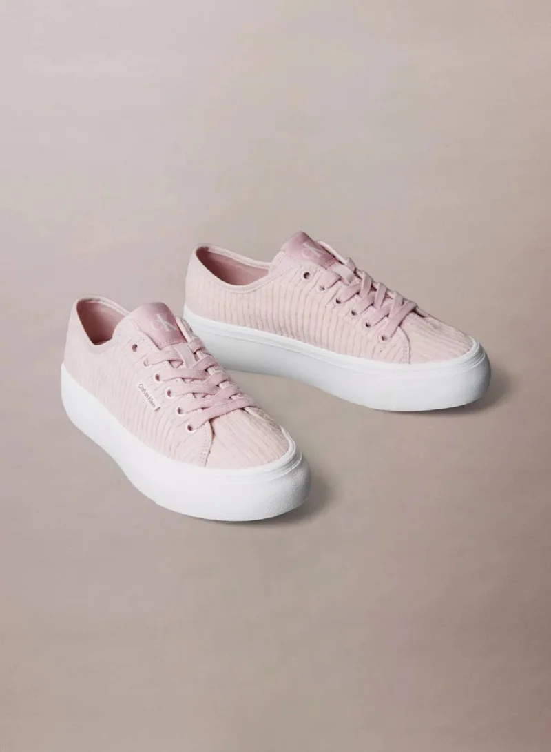 Calvin Klein Jeans Hushed Pink Courderoy Platform Trainers for Women | Best Price UAE