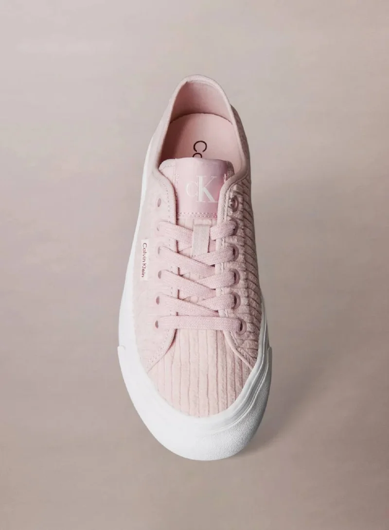 Calvin Klein Jeans Hushed Pink Courderoy Platform Trainers for Women | Best Price UAE