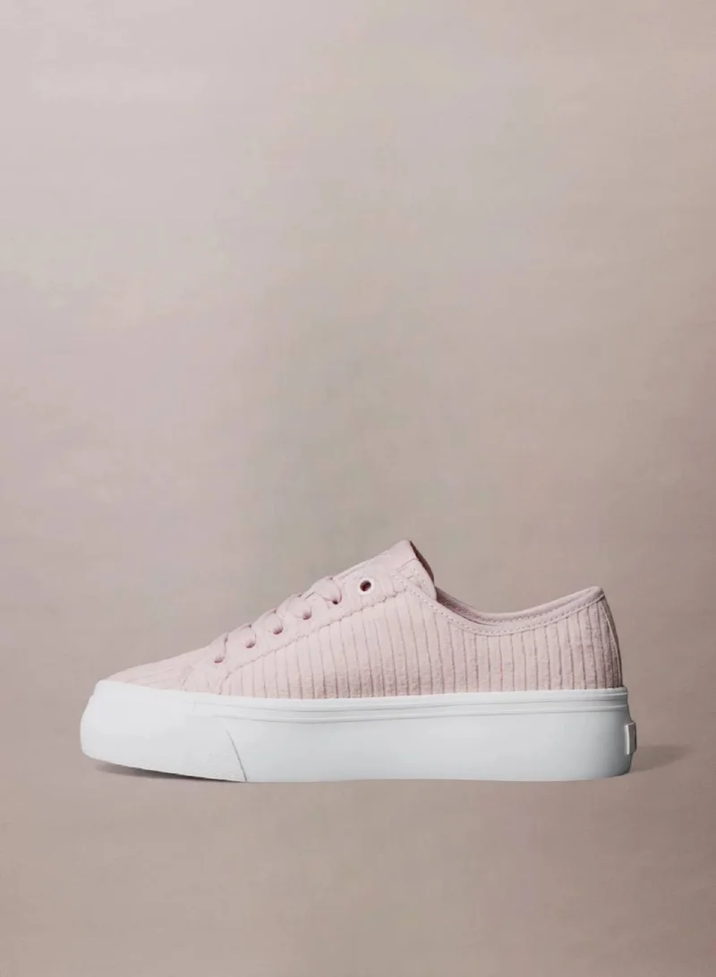 Calvin Klein Jeans Hushed Pink Courderoy Platform Trainers for Women | Best Price UAE