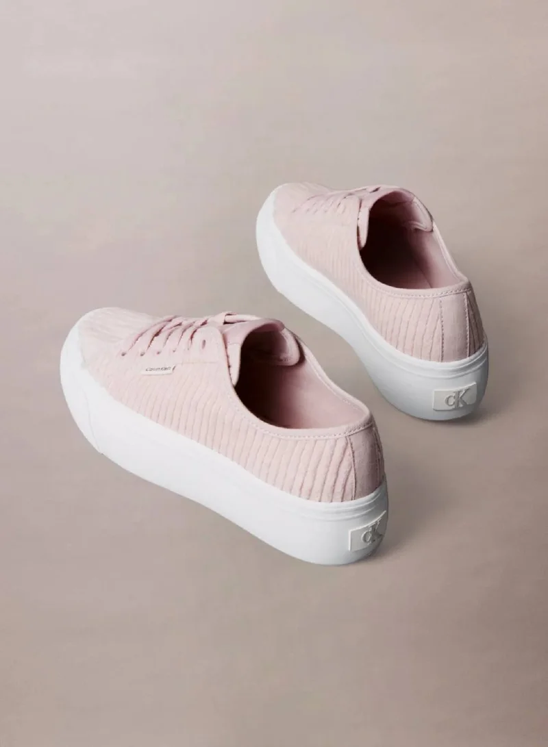 Calvin Klein Jeans Hushed Pink Courderoy Platform Trainers for Women | Best Price UAE