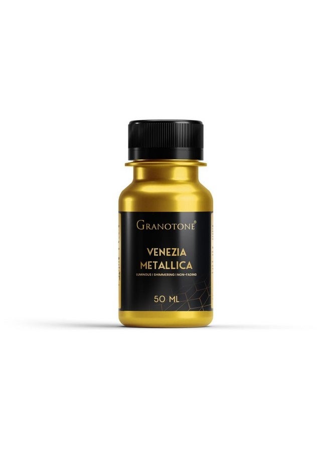 Granotone - GRANOTONE Acrylic Paint Metallic Non-Fading & Shimmering Venezia Non-Toxic Metallic Colour with Rich Pigments Ideal for Kids Artist & Beginners Pack of 4 50ml Each - Image 1