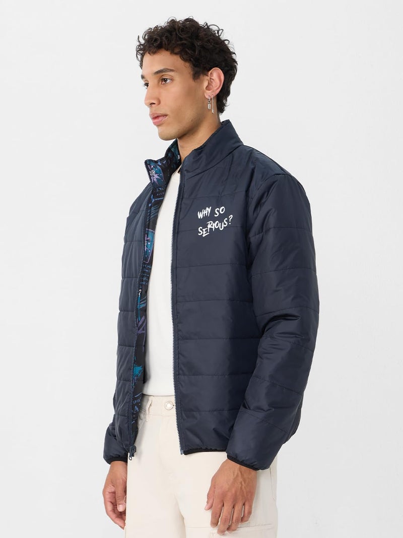 The Souled Store Official Joker : Insane Men and Boys Long Sleeve Polyester Reversible Puffer Jackets - Image 3