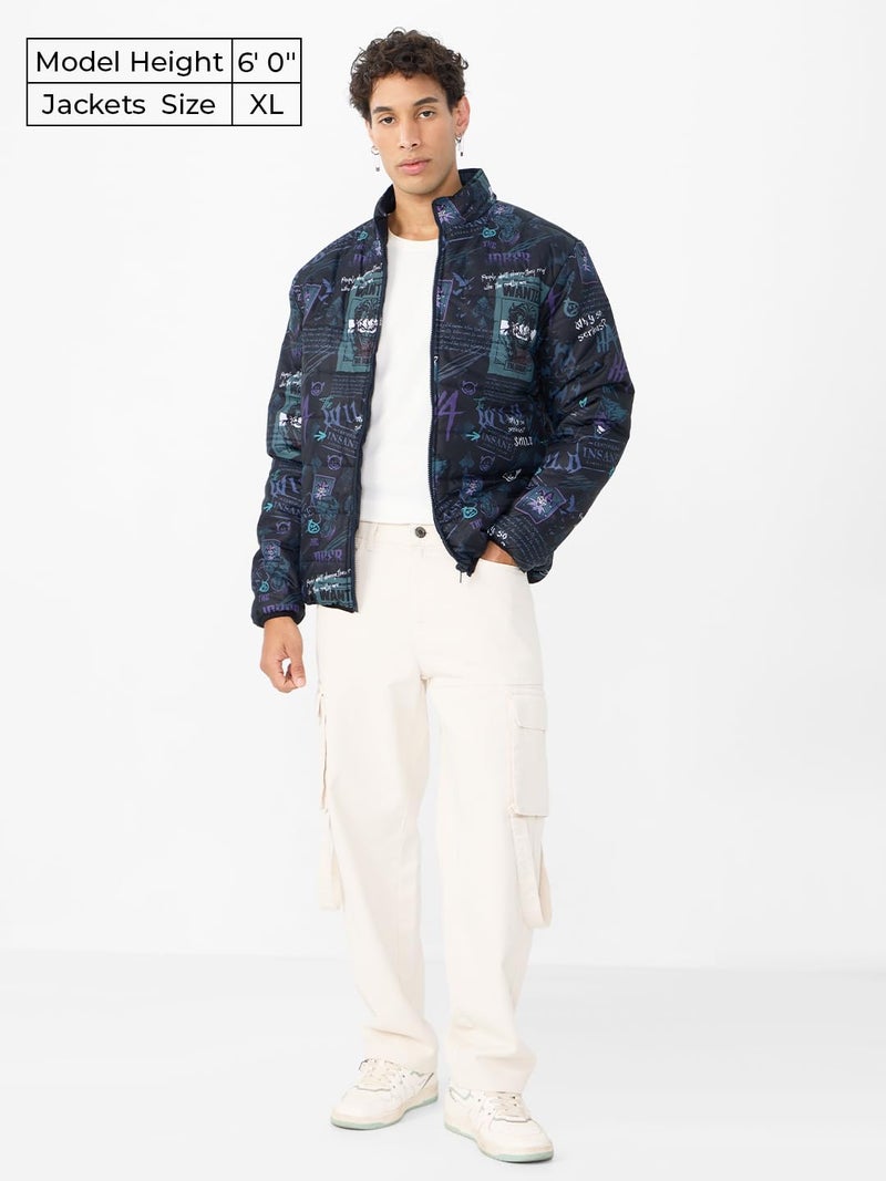 The Souled Store Official Joker : Insane Men and Boys Long Sleeve Polyester Reversible Puffer Jackets - Image 2