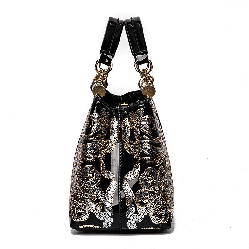 Middle-Aged Women'S Bag New Style Single-Shoulder Portable Crossbody Women'S Bag Fashion Trendy All-Match Patent Leather Women'S Bag - Image 5