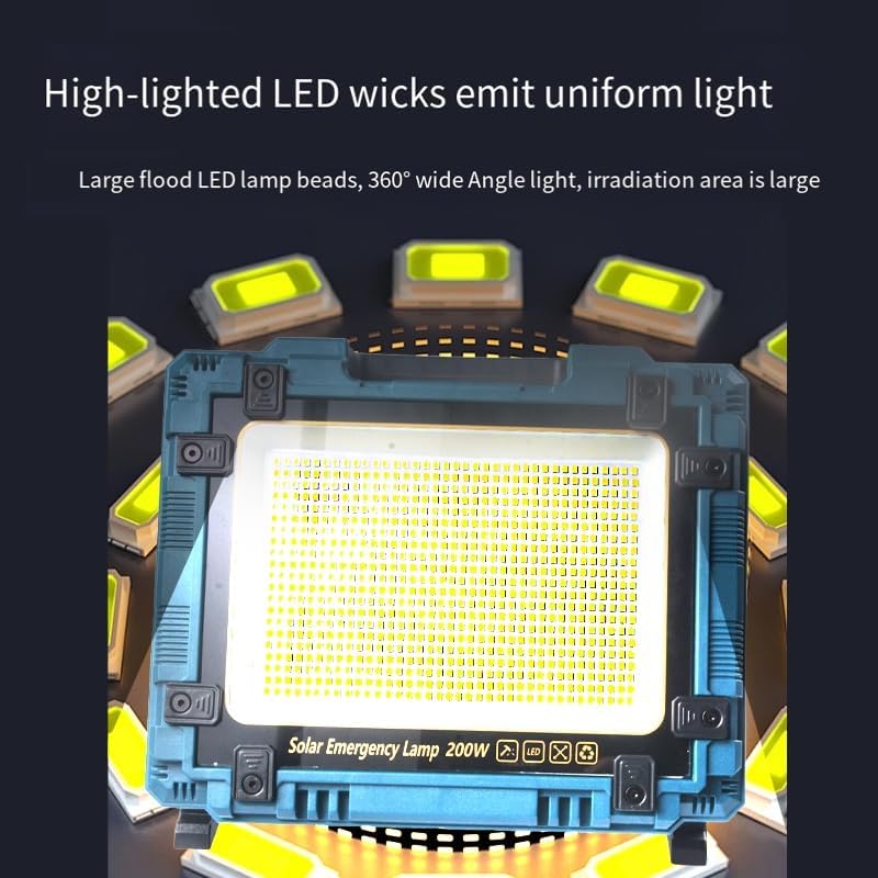 PROSFIA PROSFIA LED Flood Light Outdoor LED Work LightFloodlight Fixture with Plug in IP67 Waterproof Lighting for Buildings Security Light for Yard Garden Stadium Garage Playground 200W - Image 2