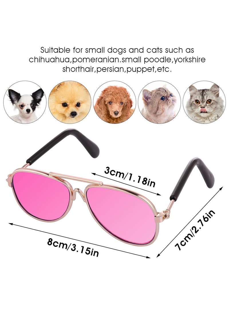 Green Tiger Cat Sunglasses- Pet Puppy UV Protection Sunglasses Dolls Sun Glasses, Small Dog Cosplay Photo Props Cute Sunglasses (4Pcs Sunglasses) - Image 4