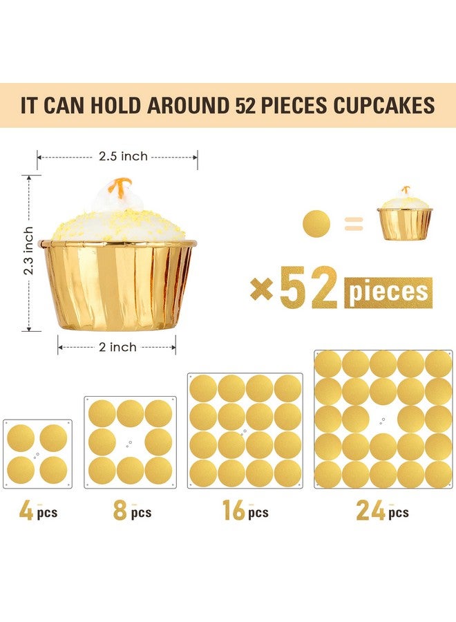 Suneerplay 4 Tier Cupcake Stand with LED String Light, Acrylic Cupcake Display Stand, Square Cupcake Tower Holder, Cup Cake Stand for Birthday, Wedding, Baby Shower, Party - Image 4