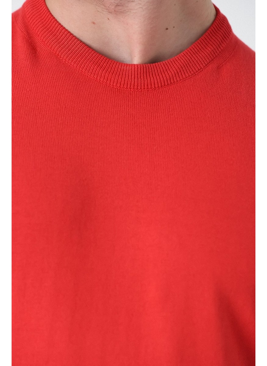 Men's Crew Neck Basic Knitwear Sweater Red - pzsku/ZFD14B2CE0639D56F312DZ/45/_/1740652087/8faf8455-bcf2-4bf6-a7fa-1ad4282bf2d6