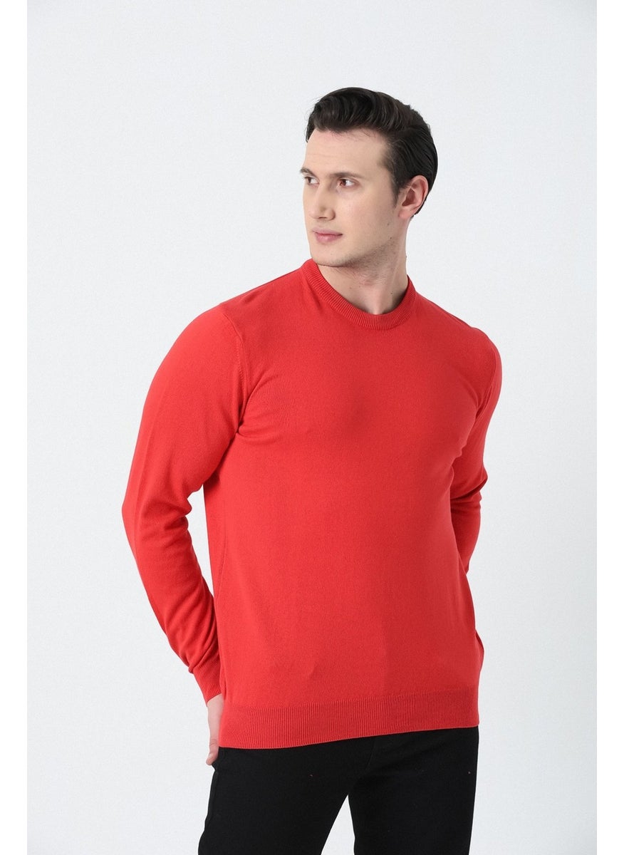 Men's Crew Neck Basic Knitwear Sweater Red - pzsku/ZFD14B2CE0639D56F312DZ/45/_/1740652093/3498199f-3cf1-4285-9b13-17df81ac8b08